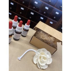 SET OLIO ESSENZIALE CON FIORE DIFFUSORE