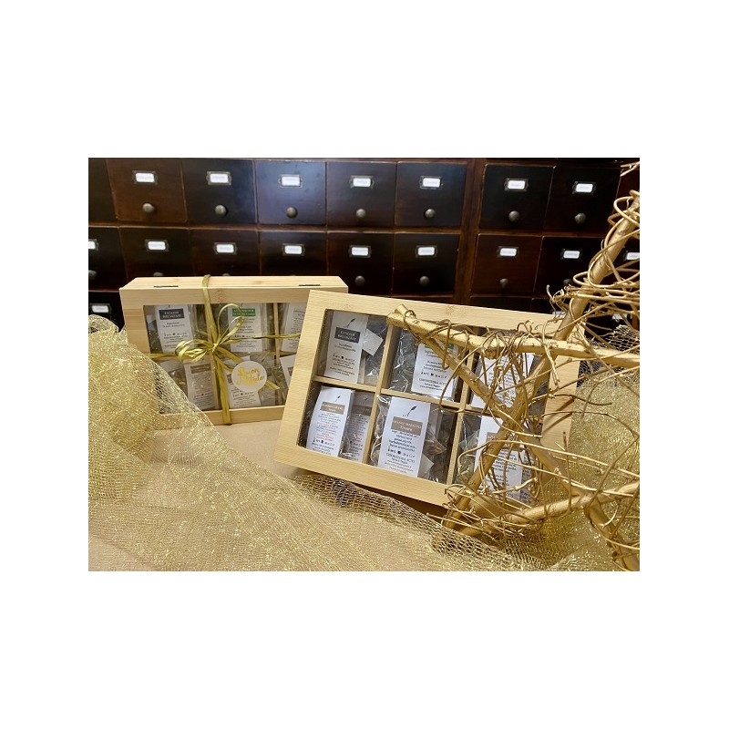 SCATOLA LEGNO CON BUSTINE FILTRO