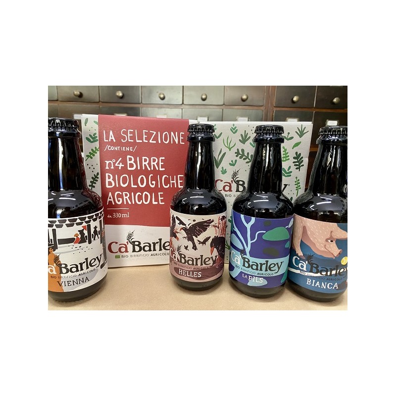 CONFEZIONE REGALO 4 BIRRE BIOLOGICHE